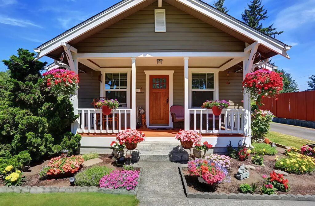 Freshly painted home exterior with clean siding lines and bright trim by an exterior painter in Ashland, OR